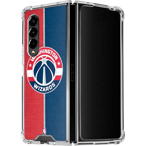 NBA Washington Wizards Canvas Split Galaxy Z Fold4 5G Clear Case