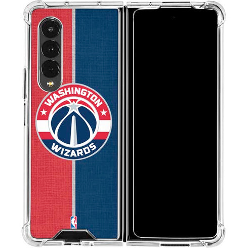 NBA Washington Wizards Canvas Split Galaxy Z Fold4 5G Clear Case