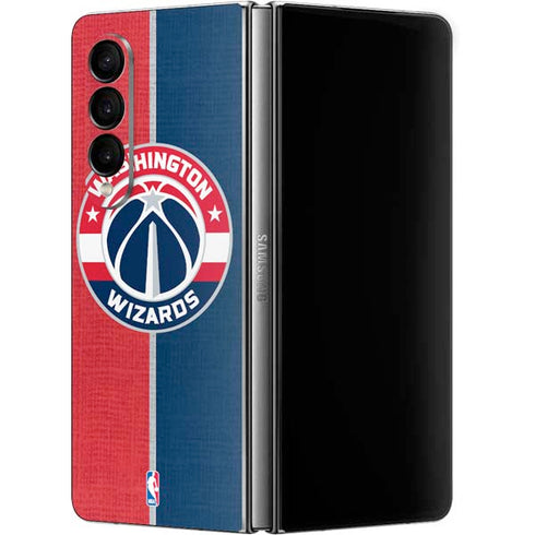 NBA Washington Wizards Canvas Split Galaxy Z Fold4 5G Skin