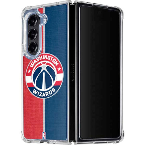 NBA Washington Wizards Canvas Split Galaxy Z Fold5 5G Clear Case