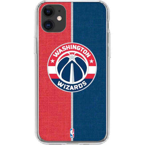 NBA Washington Wizards Canvas Split iPhone 11 Clear Case