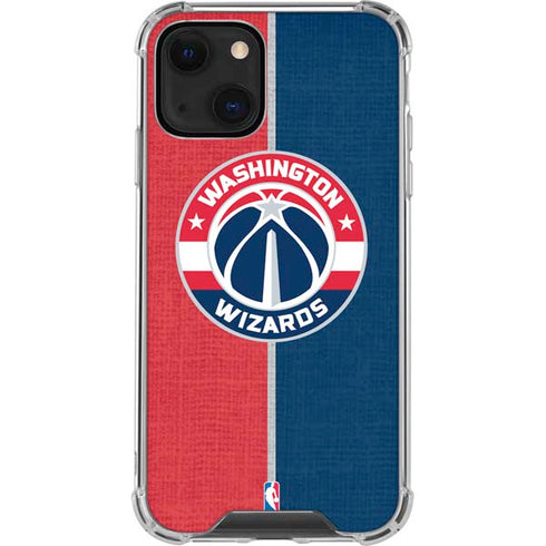 NBA Washington Wizards Canvas Split iPhone 15 Plus Clear Case