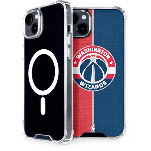 NBA Washington Wizards Canvas Split iPhone 15 Plus MagSafe Case
