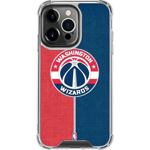 NBA Washington Wizards Canvas Split iPhone 15 Pro Clear Case