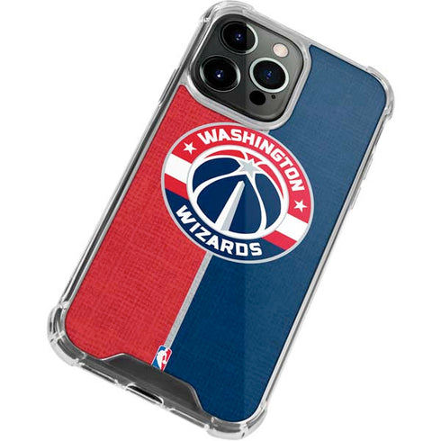 NBA Washington Wizards Canvas Split iPhone 14 Pro Clear Case