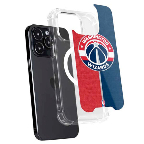 NBA Washington Wizards Canvas Split iPhone 15 Pro MagSafe Case