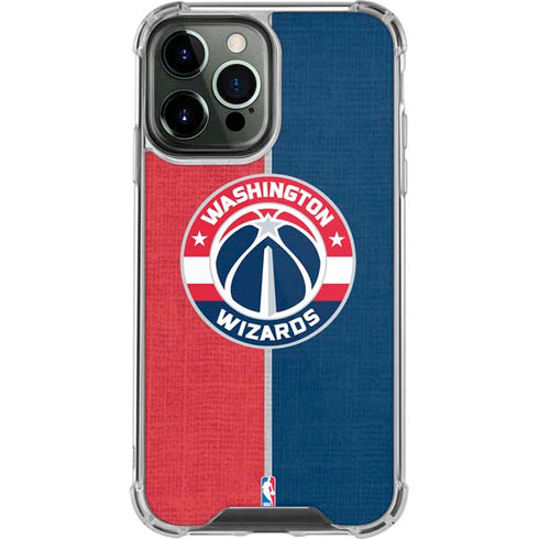 NBA Washington Wizards Canvas Split iPhone 14 Pro Max Clear Case
