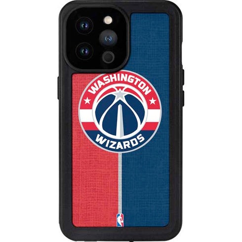 NBA Washington Wizards Canvas Split iPhone 14 Pro Max Waterproof Case