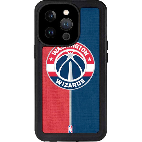 NBA Washington Wizards Canvas Split iPhone 14 Pro Waterproof Case