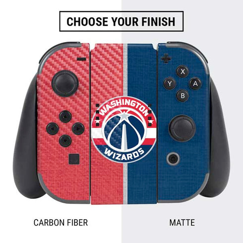 NBA Washington Wizards Canvas Split Nintendo Switch Bundle Skin