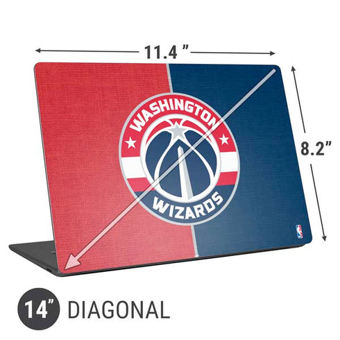 NBA Washington Wizards Canvas Split Universal Laptop 14in (11.4 x 8.2in) Skin