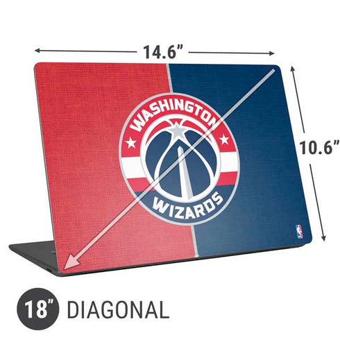 NBA Washington Wizards Canvas Split Universal Laptop 18in (14.6 x 10.6in) Skin