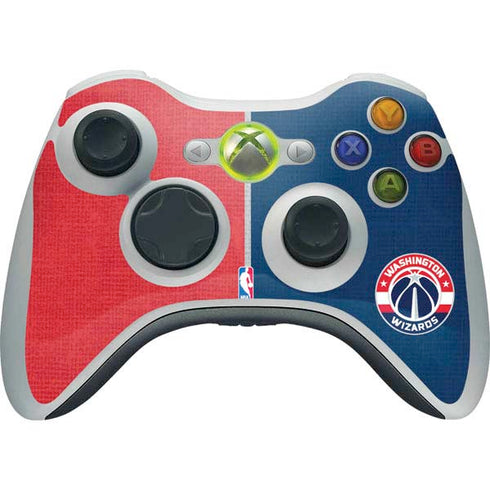 NBA Washington Wizards Canvas Split Xbox 360 Wireless Controller Skin