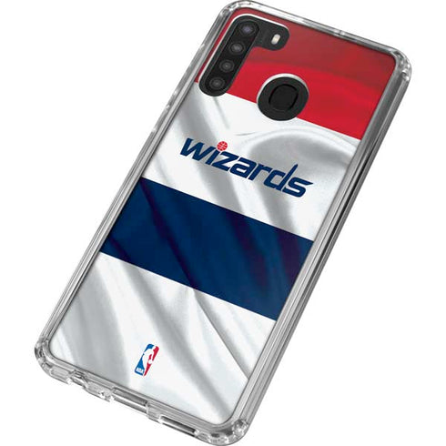 NBA Washington Wizards Home Jersey Galaxy A21 Clear Case
