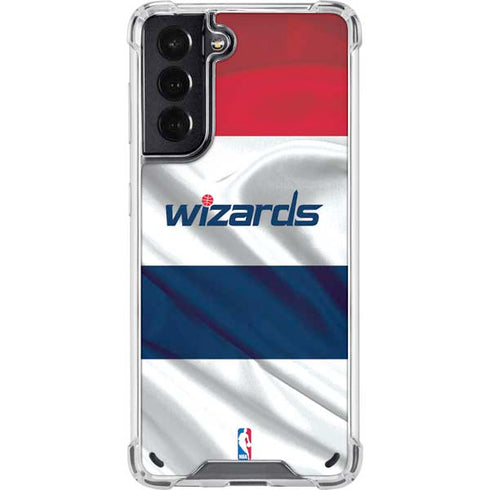 NBA Washington Wizards Home Jersey Galaxy S21 5G Clear Case