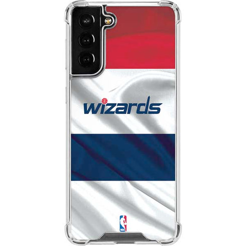 NBA Washington Wizards Home Jersey Galaxy S21 FE Clear Case
