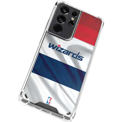 NBA Washington Wizards Home Jersey Galaxy S21 Ultra 5G Clear Case