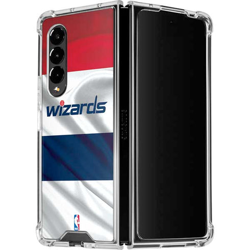 NBA Washington Wizards Home Jersey Galaxy Z Fold4 5G Clear Case