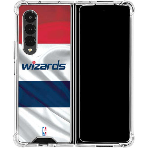 NBA Washington Wizards Home Jersey Galaxy Z Fold4 5G Clear Case
