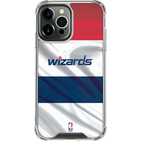 NBA Washington Wizards Home Jersey iPhone 14 Pro Max Clear Case