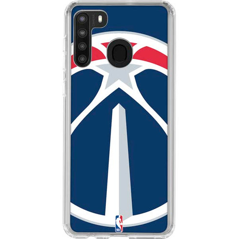 NBA Washington Wizards Large Logo Galaxy A21 Clear Case