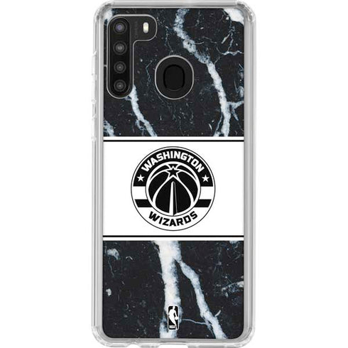 NBA Washington Wizards Marble Galaxy A21 Clear Case