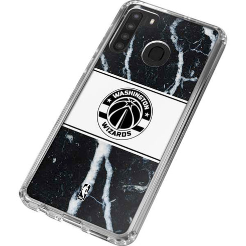 NBA Washington Wizards Marble Galaxy A21 Clear Case