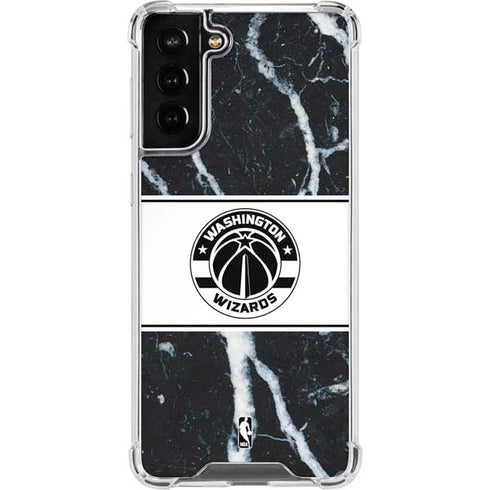 NBA Washington Wizards Marble Galaxy S21 FE Clear Case