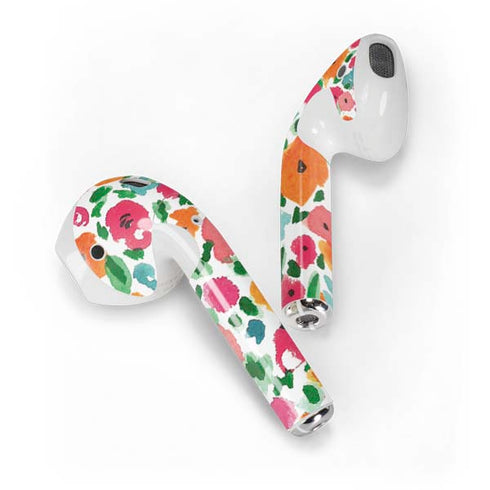 Bouffants and Broken Hearts Watercolor Floral Apple AirPods Skin