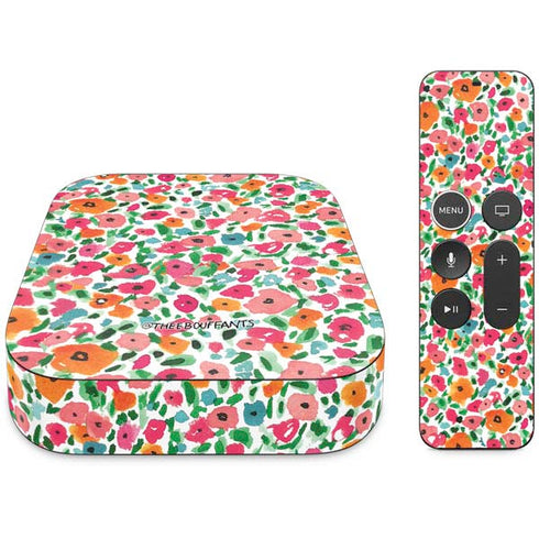 Bouffants and Broken Hearts Watercolor Floral Apple TV Skin