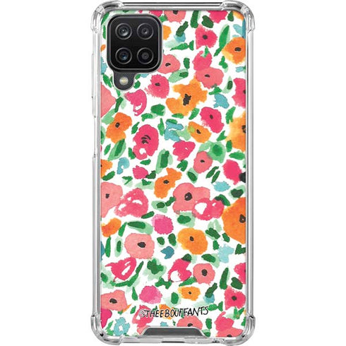 Bouffants and Broken Hearts Watercolor Floral Galaxy A12 Clear Case