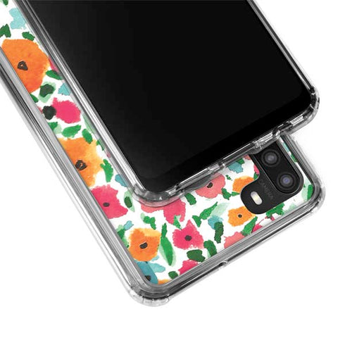 Bouffants and Broken Hearts Watercolor Floral Galaxy A21 Clear Case