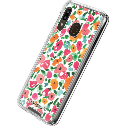 Bouffants and Broken Hearts Watercolor Floral Galaxy A30 Clear Case
