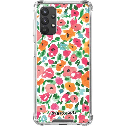 Bouffants and Broken Hearts Watercolor Floral Galaxy A32 5G Clear Case