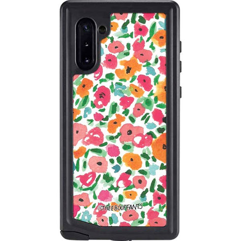 Bouffants and Broken Hearts Watercolor Floral Galaxy Note 10 Waterproof Case