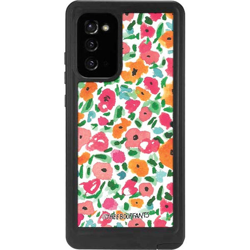 Bouffants and Broken Hearts Watercolor Floral Galaxy Note20 5G Waterproof Case