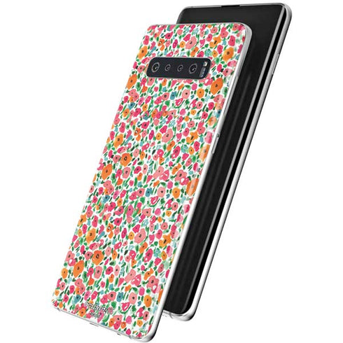 Bouffants and Broken Hearts Watercolor Floral Galaxy S10 Plus Skin