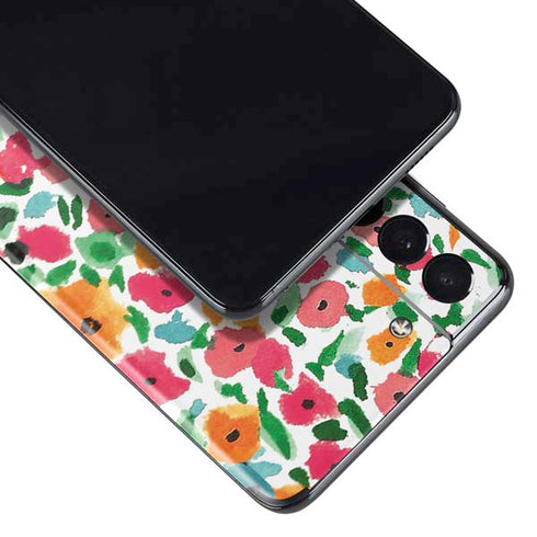 Bouffants and Broken Hearts Watercolor Floral Galaxy S21 5G Skin