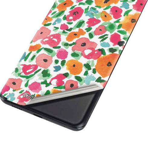 Bouffants and Broken Hearts Watercolor Floral Galaxy S21 5G Skin