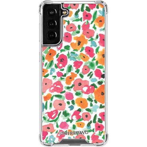 Bouffants and Broken Hearts Watercolor Floral Galaxy S21 FE Clear Case