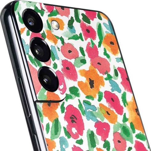 Bouffants and Broken Hearts Watercolor Floral Galaxy S22 Skin