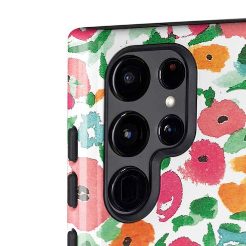 Bouffants and Broken Hearts Watercolor Floral Galaxy S22 Ultra Pro Case
