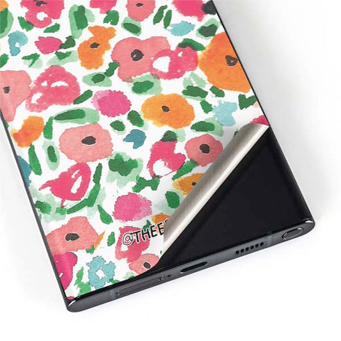 Bouffants and Broken Hearts Watercolor Floral Galaxy S22 Ultra Skin