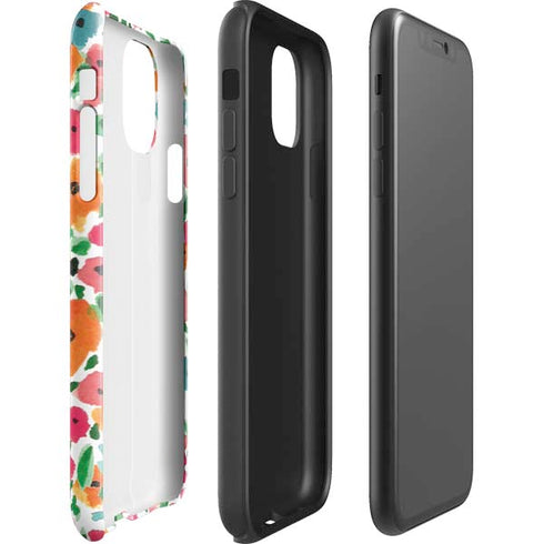 Bouffants and Broken Hearts Watercolor Floral iPhone 11 Impact Case