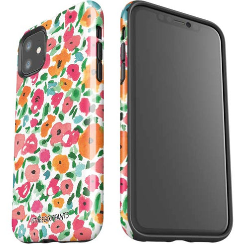 Bouffants and Broken Hearts Watercolor Floral iPhone 11 Impact Case