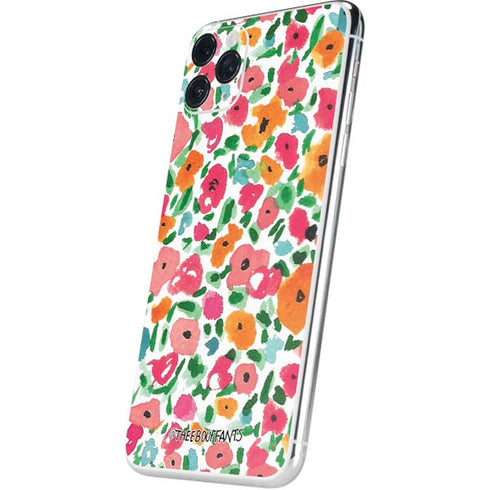 Bouffants and Broken Hearts Watercolor Floral iPhone 11 Pro Max Skin