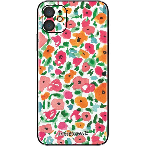 Bouffants and Broken Hearts Watercolor Floral iPhone 11 Skin