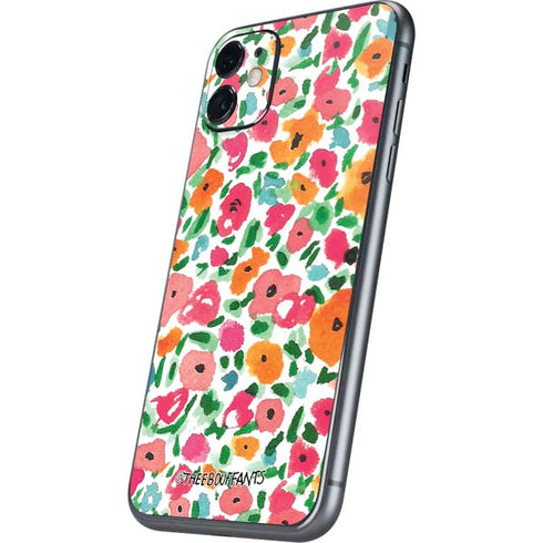 Bouffants and Broken Hearts Watercolor Floral iPhone 11 Skin