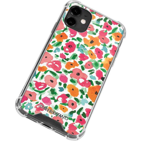 Bouffants and Broken Hearts Watercolor Floral iPhone 12 Clear Case