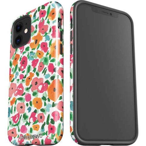 Bouffants and Broken Hearts Watercolor Floral iPhone 12 Mini Impact Case